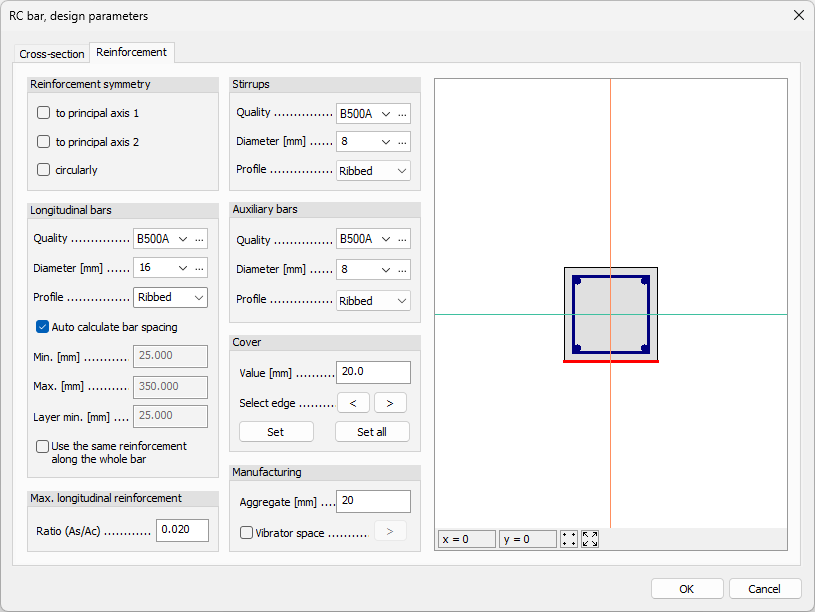 Bar reinforcement parameters reinforcement reinforcement