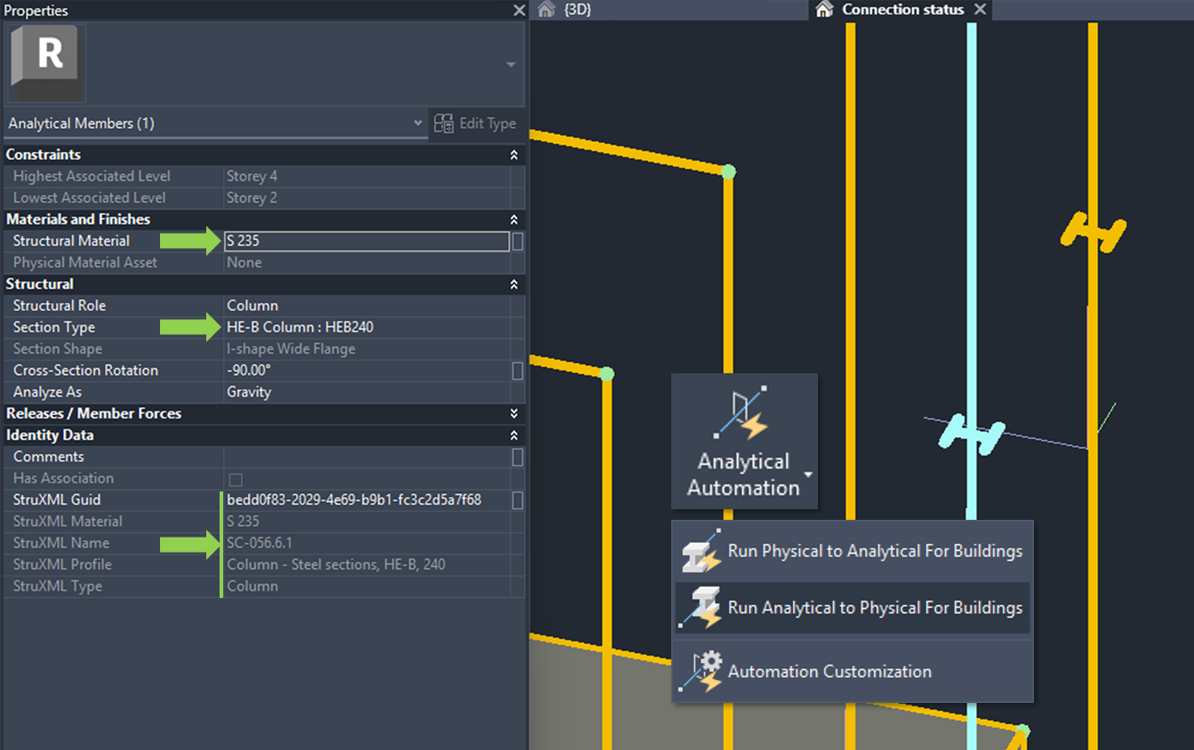 Imported properties in Revit