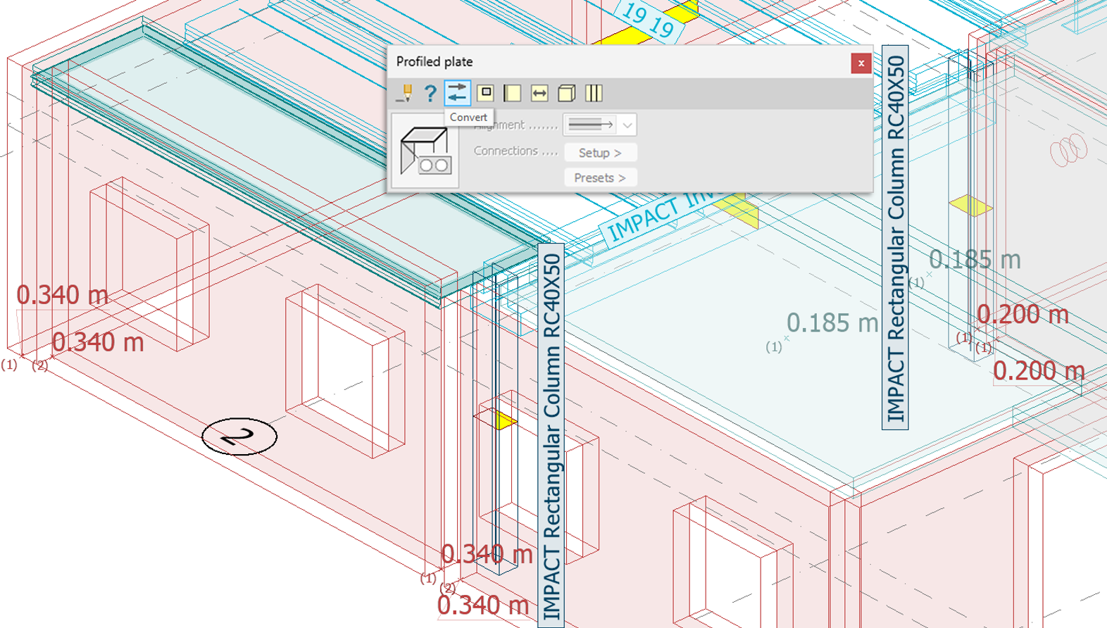 Profiled plate convert tool in FEM-Design