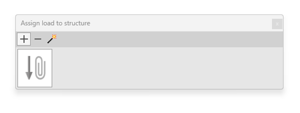 Assign load to structure tool