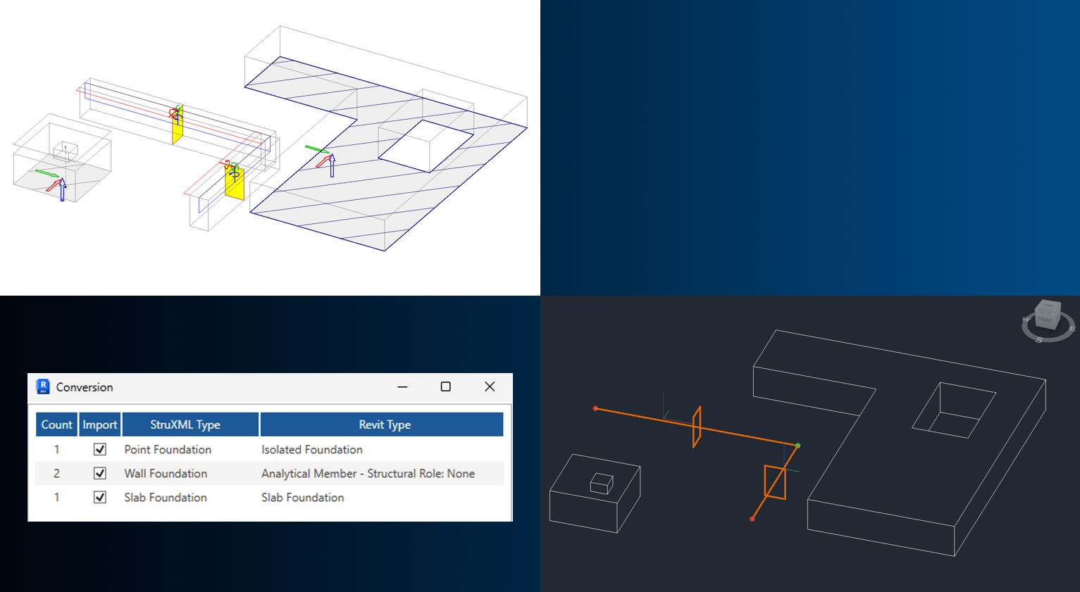 Importing foundations from FEM-Design to Revit