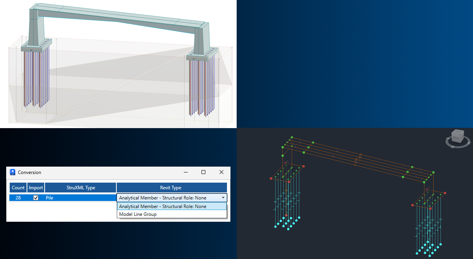 Importing piles from FEM-Design to Revit