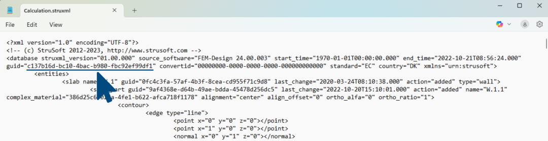 The GUID in the first part of the .struxml schema