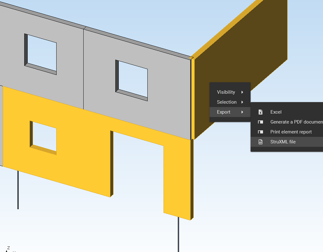 Selecting walls from the 3D viewer