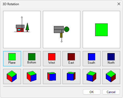 3D Rotation dialogue window