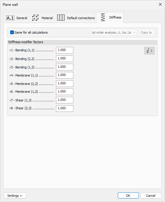 Shell Stiffness dialogue